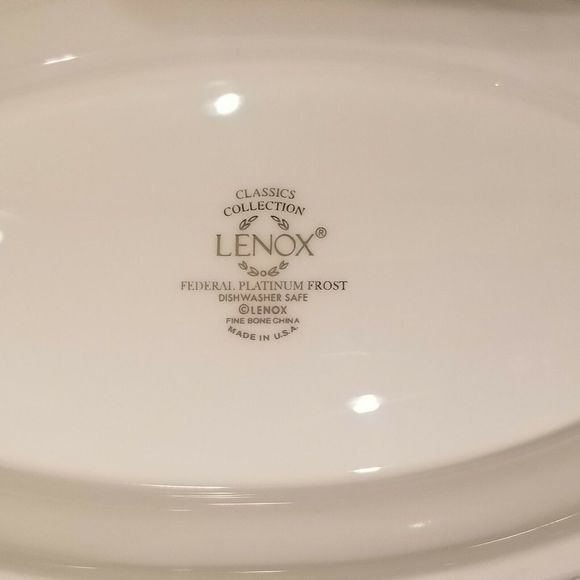 Lenox FEDERAL PLATINUM FROST 9 1/2" Oval Vegetable Bowl 4113959 - Picture 7 of 7